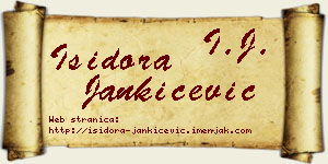 Isidora Jankićević vizit kartica